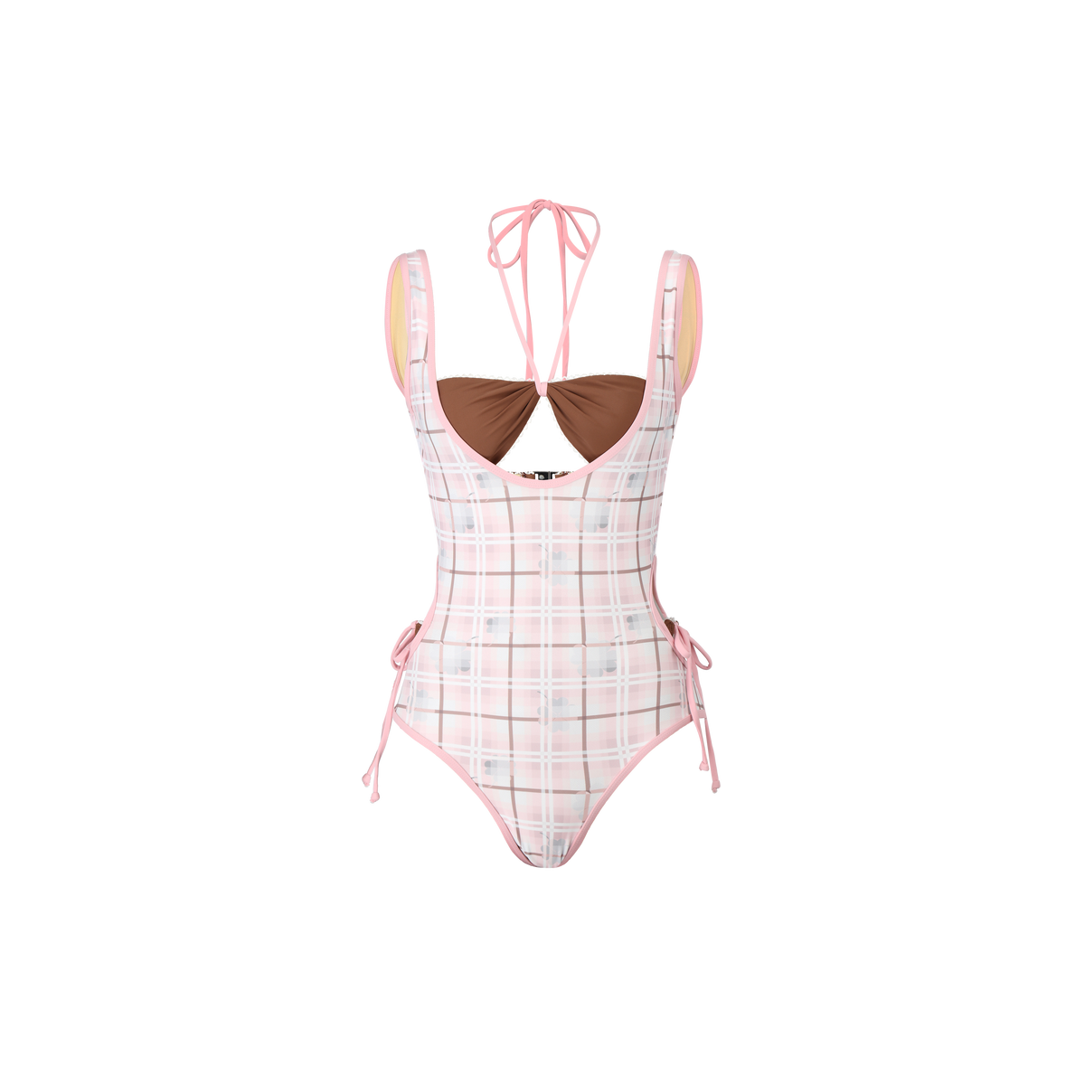 Ohana one piece - Pink tartan