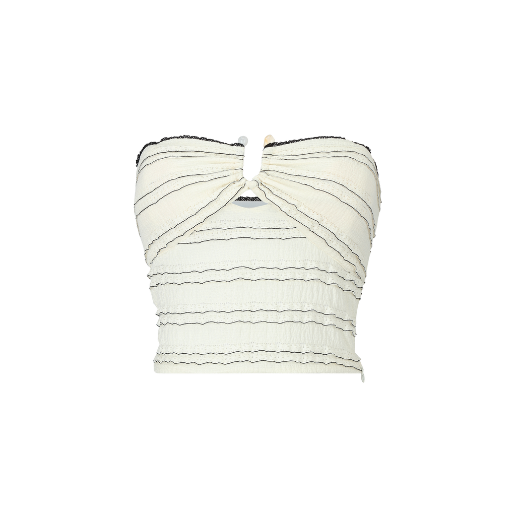 Peony Tube Top - White Lace