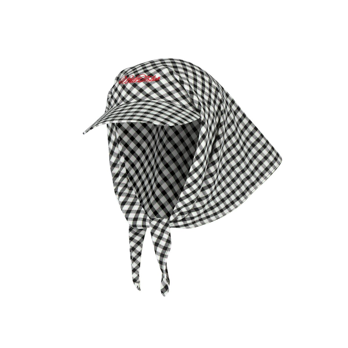 Picnic Girl cap - Black Gingham
