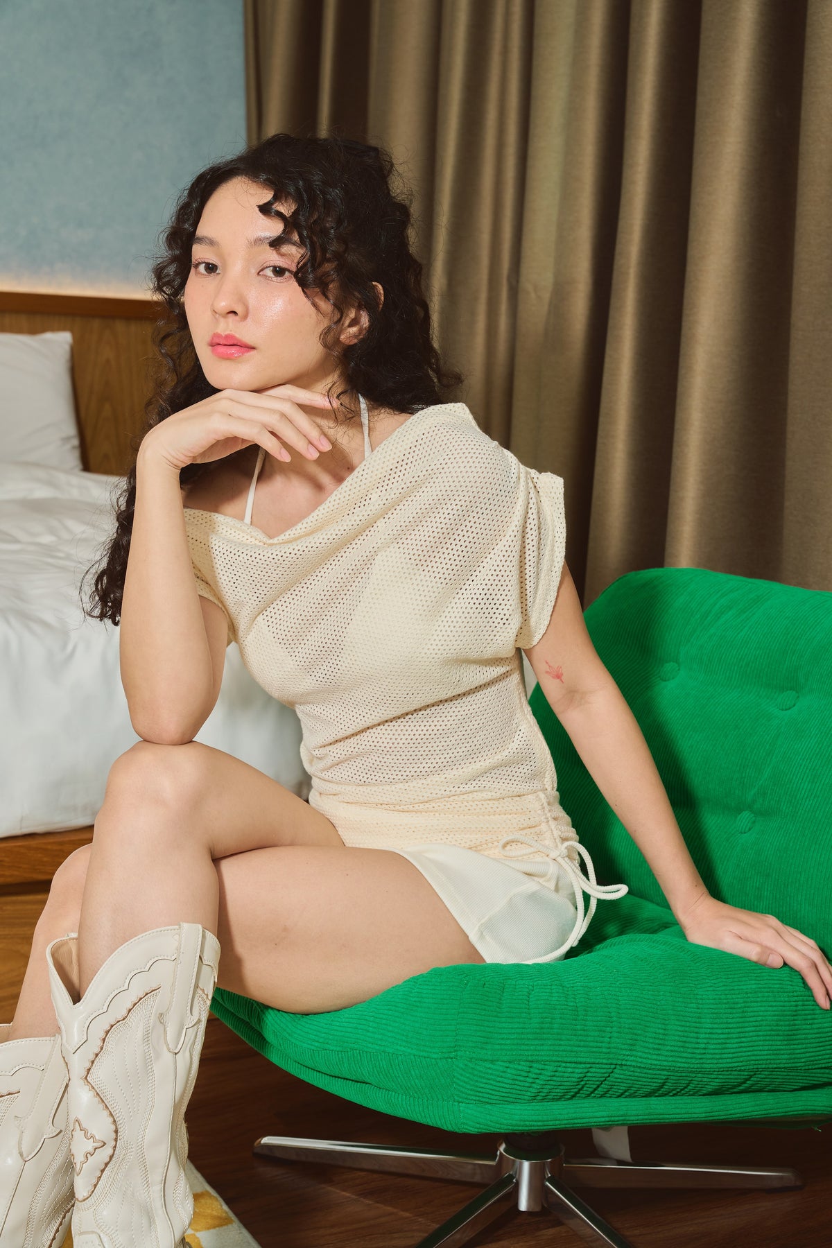 Debbie Top ( เนื้อผ้าคอตตอนสี Vanilla )
