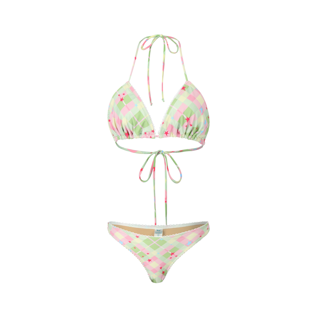 Whimsy Bikini - Green Tartan